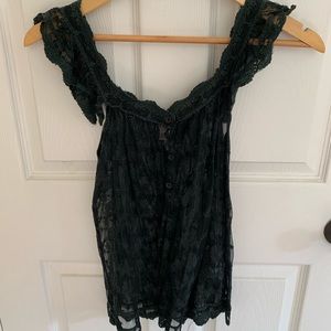 Black lace top
